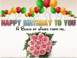 Happy Birthday Flowers and Balloons Pictures Cute Happy Birthday Greeting Cards Download