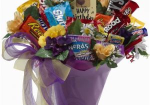 Happy Birthday Flowers and Chocolates Happy Birthday Candy Chocolate Bar and Cookie Bouquet