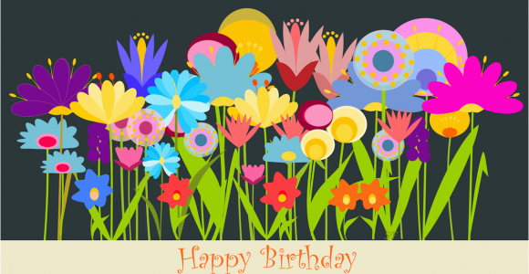 Happy Birthday Flowers Clipart the Collection Of Lovely and Great Birthday Wishes for