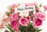 Happy Birthday Flowers for A Man Cartolina Di Buon Compleanno Con Il Mazzo Di Rose Rosa