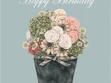 Happy Birthday Flowers for Him Gc53 Happy Birthday Flowers Sally Swannell for Wrendale