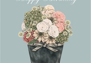 Happy Birthday Flowers for Him Gc53 Happy Birthday Flowers Sally Swannell for Wrendale