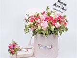 Happy Birthday Flowers In Box Just Pretty Send Fresh Flowers Gifts Online Kuwait