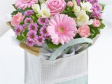 Happy Birthday Flowers In Box Pink Gift Bag Cooks the Florist