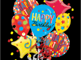 Happy Birthday Flowers with Balloons Grad Balloon Cluster Balloon Kings