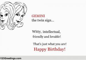 Happy Birthday Gemini Quotes Gemini B 39 Day Free Zodiac Ecards Greeting Cards 123