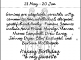 Happy Birthday Gemini Quotes Gemini Birthday Quotes Quotesgram