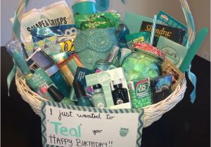 Happy Birthday Gift Baskets for Her Just Wanted to Quot Teal Quot You Happy Birthday Gift Basket My
