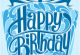 Happy Birthday Gifts for Him Blue Gift Box Happy Birthday Card Birthday Greeting