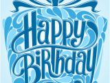 Happy Birthday Gifts for Him Blue Gift Box Happy Birthday Card Birthday Greeting
