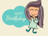 Happy Birthday Girl Pic Cute Happy Birthday Cartoon Greetings Card Postcard