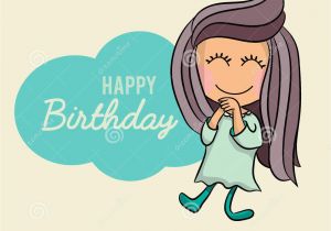 Happy Birthday Girl Pic Cute Happy Birthday Cartoon Greetings Card Postcard