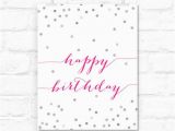 Happy Birthday Girly Quotes Printable Happy Birthday Sign Typography Quote Confetti