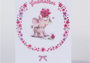 Happy Birthday Godmother Cards Birthday Card Godmother Elephant Only 59p