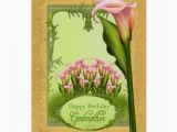 Happy Birthday Godmother Cards Godmother Lily Birthday Greeting Card Zazzle