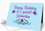 Happy Birthday Godmother Cards Happy Birthday Godmother Purple Flowers Card 1363488