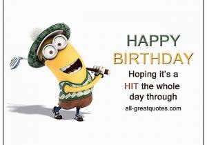 Happy Birthday Golf Quotes Hoping It S A Hit the whole Day Through Golf Birthday Card