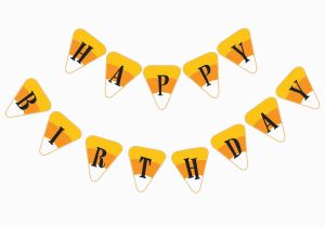 Happy Birthday Halloween Banner Printable Halloween Candy Corn Happy Birthday Party Banner Diy