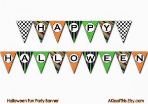 Happy Birthday Halloween Banner Printable Happy Halloween Printable Bunting Banner Halloween by