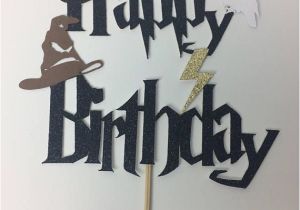 Happy Birthday Harry Potter Quotes Harry Potter Happy Birthday Cake topper Lightning Bolt