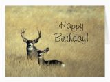 Happy Birthday Hunting Quotes Deer with Antlers Happy Birthday Day Card Zazzle