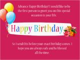 Happy Birthday In Advance Quotes 80 Happy Birthday In Advance Wishes Best Quotes to Say