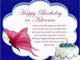 Happy Birthday In Advance Quotes 80 Happy Birthday In Advance Wishes Best Quotes to Say