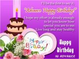 Happy Birthday In Advance Quotes Advance Birthday Wishes for Friends and Family Happy