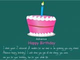 Happy Birthday In Advance Quotes Happy Early Birthday Wishes Advance Birthday Quotes
