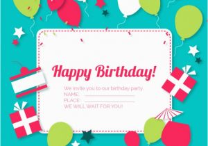 Happy Birthday Invites Template 12 Birthday Invitation Vector Images Happy Birthday
