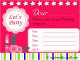 Happy Birthday Invites Template Free Printable Birthday Invitation Cards for Girls