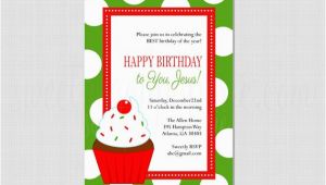 Happy Birthday Jesus Party Invitations Happy Birthday Jesus or Christmas Birthday Invitation by