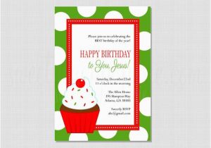 Happy Birthday Jesus Party Invitations Happy Birthday Jesus or Christmas Birthday Invitation by