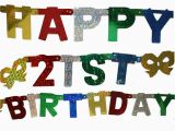 Happy Birthday Jointed Banner Banner Jointed Letter Happy 21st Birthday