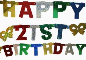 Happy Birthday Jointed Banner Banner Jointed Letter Happy 21st Birthday