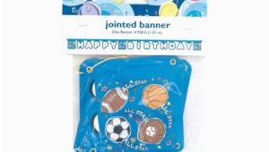 Happy Birthday Jointed Banner Happy Birthday Sports Jointed Banner Walmart Com