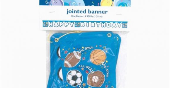 Happy Birthday Jointed Banner Happy Birthday Sports Jointed Banner Walmart Com