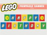Happy Birthday Lego Banner Printable Lego Banner Printable Clipart Digital by Heartspaperart On