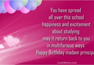 Happy Birthday Ma Am Quotes Birthday Wishes for Principal Ma 39 Am Cards Wishes