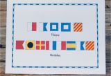 Happy Birthday Marine Cards Nautical Flag Marine Alphabet Code Happy Birthday Card Set Of
