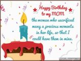 Happy Birthday Mom Card Messages Birthday Wishes for Mom Quotes and Messages