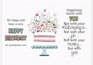 Happy Birthday Money Quotes Happiness Starts with You Quote Animated Birthday Card