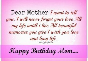 Happy Birthday Mother Quote Happy Birthday Mom Best Bday Wishes Images and Funny