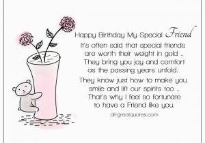 Happy Birthday My Special Friend Quotes Free Birthday Cards for Friends On Facebook Cute Bear