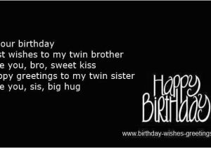 Happy Birthday My Twin Sister Quotes Happy Birthday Quotes for Twins Brother and Sister Image