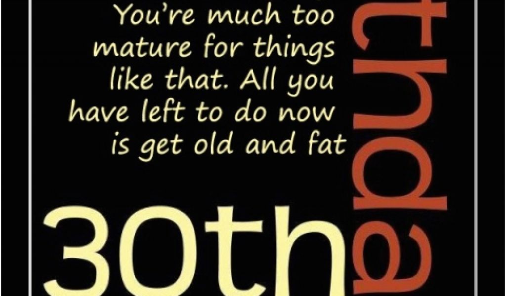 30th Birthday Funny Poems - Fashion Slap