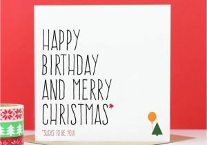 Happy Birthday On Christmas Day Cards 39 Happy Birthday and Merry Christmas 39 Card by Purple Tree