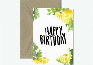 Happy Birthday On Christmas Day Cards Happy Birthday Sunflower Greeting Card Rosie Lou