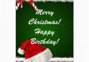 Happy Birthday On Christmas Day Cards Merry Christmas Happy Birthday Card Zazzle Com