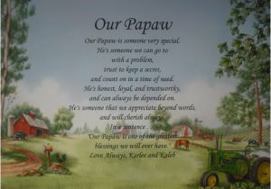 Happy Birthday Papaw Quotes Our Papaw Personalized Poem Birthday Christmas or Fathers